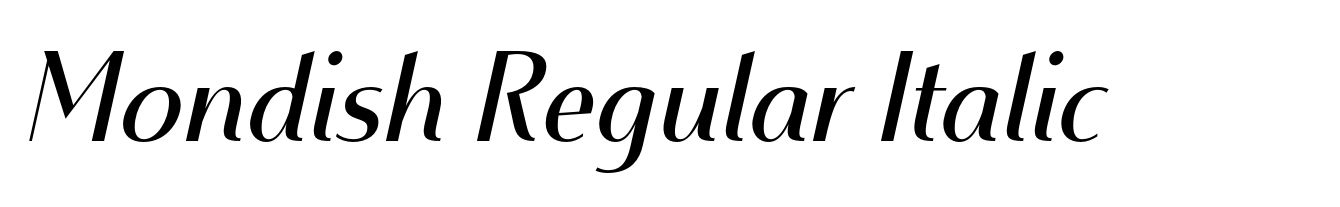 Mondish Regular Italic